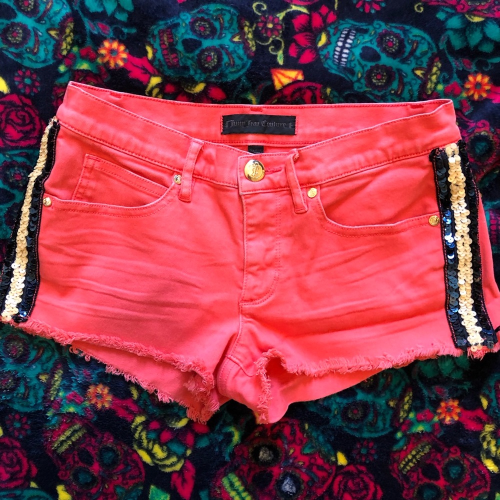 Juicy Couture sequin lined shorts